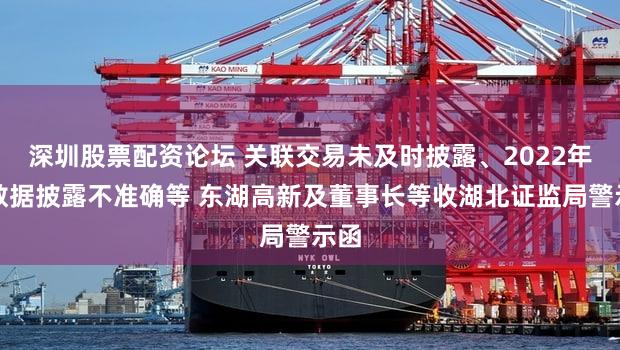 深圳股票配资论坛 关联交易未及时披露、2022年报数据披露不准确等 东湖高新及董事长等收湖北证监局警示函