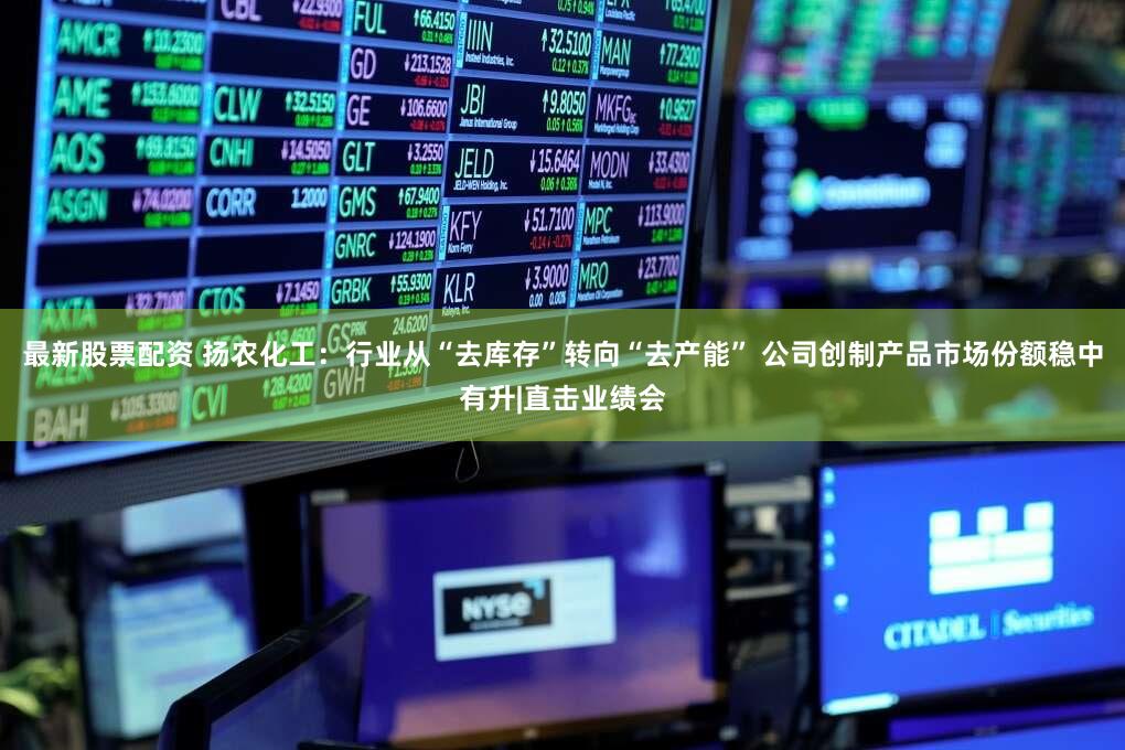 最新股票配资 扬农化工：行业从“去库存”转向“去产能” 公司创制产品市场份额稳中有升|直击业绩会