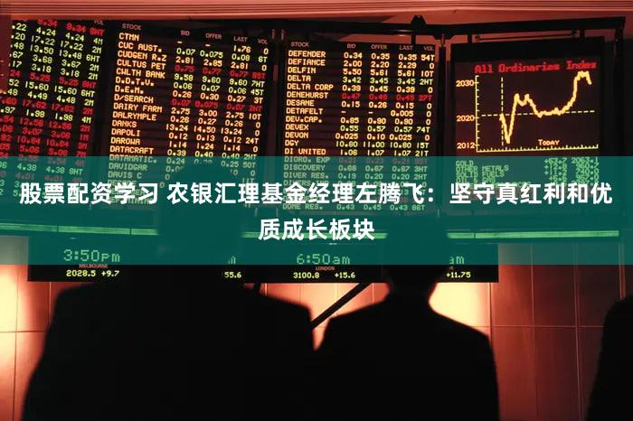 股票配资学习 农银汇理基金经理左腾飞：坚守真红利和优质成长板块