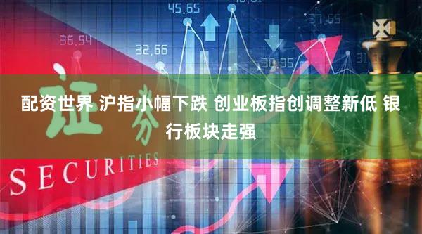 配资世界 沪指小幅下跌 创业板指创调整新低 银行板块走强
