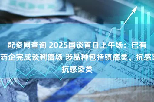 配资网查询 2025国谈首日上午场：已有6家药企完成谈判离场 涉品种包括镇痛类、抗感染类