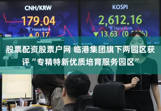 股票配资股票户网 临港集团旗下两园区获评“专精特新优质培育服务园区”