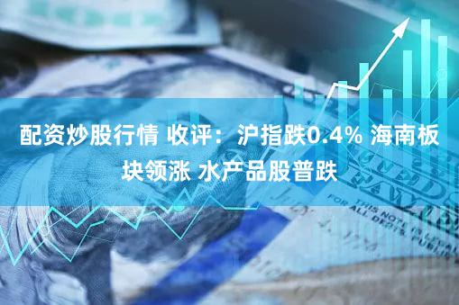 配资炒股行情 收评：沪指跌0.4% 海南板块领涨 水产品股普跌