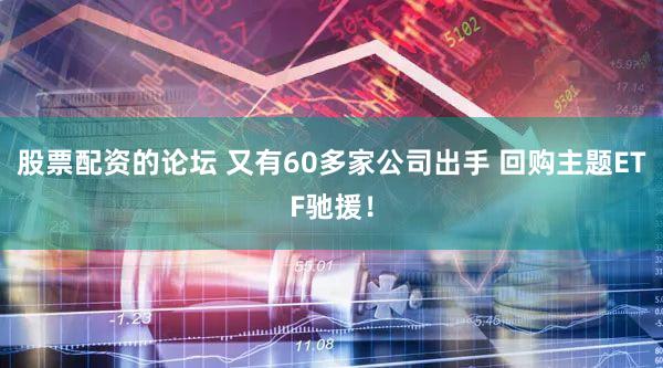 股票配资的论坛 又有60多家公司出手 回购主题ETF驰援！